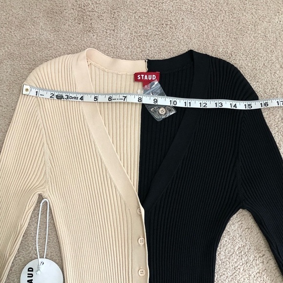 STAUD Shoko Colorblock Midi Sweater Dress Medium - Picture 12 of 15